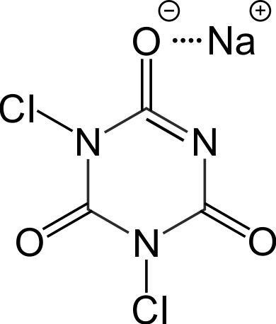 Chemical Structure of Sodium Dichloroisocyanurate – SDIC